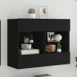 vidaXL TV-Wandschrank mit LED-Leuchten Schwarz 78,5x30x60,5 cm vidaXL TV-Wandschrank mit LED-Leuchten Schwarz 78,5x30x60,5 cm