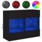 vidaXL TV-Wandschrank mit LED-Leuchten Schwarz 78,5x30x60,5 cm vidaXL TV-Wandschrank mit LED-Leuchten Schwarz 78,5x30x60,5 cm