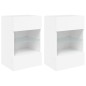 vidaXL TV-Wandschränke mit LED-Leuchten 2 Stk. Weiß 40x30x60,5 cm vidaXL TV-Wandschränke mit LED-Leuchten 2 Stk. Weiß 40x30x60,5 cm