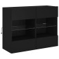 vidaXL TV-Wandschrank mit LED-Leuchten Schwarz 78,5x30x60,5 cm vidaXL TV-Wandschrank mit LED-Leuchten Schwarz 78,5x30x60,5 cm