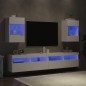 vidaXL TV-Wandschränke mit LED-Leuchten 2 Stk. Weiß 40x30x60,5 cm vidaXL TV-Wandschränke mit LED-Leuchten 2 Stk. Weiß 40x30x60,5 cm
