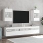 vidaXL TV-Wandschränke mit LED-Leuchten 2 Stk. Weiß 40x30x60,5 cm vidaXL TV-Wandschränke mit LED-Leuchten 2 Stk. Weiß 40x30x60,5 cm