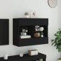 vidaXL TV-Wandschrank mit LED-Leuchten Schwarz 78,5x30x60,5 cm vidaXL TV-Wandschrank mit LED-Leuchten Schwarz 78,5x30x60,5 cm