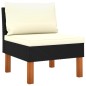 vidaXL 9-tlg. Garten-Lounge-Set mit Kissen Poly Rattan Schwarz vidaXL 9-tlg. Garten-Lounge-Set mit Kissen Poly Rattan Schwarz
