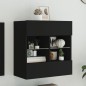 vidaXL TV-Wandschrank mit LED-Leuchten Schwarz 58,5x30x60,5 cm vidaXL TV-Wandschrank mit LED-Leuchten Schwarz 58,5x30x60,5 cm
