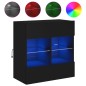 vidaXL TV-Wandschrank mit LED-Leuchten Schwarz 58,5x30x60,5 cm vidaXL TV-Wandschrank mit LED-Leuchten Schwarz 58,5x30x60,5 cm