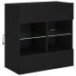 vidaXL TV-Wandschrank mit LED-Leuchten Schwarz 58,5x30x60,5 cm vidaXL TV-Wandschrank mit LED-Leuchten Schwarz 58,5x30x60,5 cm