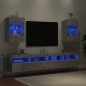 vidaXL TV-Wandschränke mit LED-Leuchten 2 Stk. Betongrau 40x30x60,5 cm vidaXL TV-Wandschränke mit LED-Leuchten 2 Stk. Betongrau 40x30x60,5 cm
