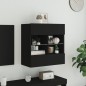 vidaXL TV-Wandschrank mit LED-Leuchten Schwarz 58,5x30x60,5 cm vidaXL TV-Wandschrank mit LED-Leuchten Schwarz 58,5x30x60,5 cm