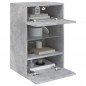vidaXL TV-Wandschränke mit LED-Leuchten 2 Stk. Betongrau 40x30x60,5 cm vidaXL TV-Wandschränke mit LED-Leuchten 2 Stk. Betongrau 40x30x60,5 cm