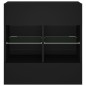 vidaXL TV-Wandschrank mit LED-Leuchten Schwarz 58,5x30x60,5 cm vidaXL TV-Wandschrank mit LED-Leuchten Schwarz 58,5x30x60,5 cm