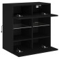 vidaXL TV-Wandschrank mit LED-Leuchten Schwarz 58,5x30x60,5 cm vidaXL TV-Wandschrank mit LED-Leuchten Schwarz 58,5x30x60,5 cm