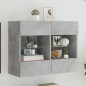 vidaXL TV-Wandschrank mit LED-Leuchten Betongrau 78,5x30x60,5 cm vidaXL TV-Wandschrank mit LED-Leuchten Betongrau 78,5x30x60,5 cm
