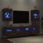vidaXL TV-Wandschränke mit LED-Leuchten 2 Stk. Räuchereiche vidaXL TV-Wandschränke mit LED-Leuchten 2 Stk. Räuchereiche