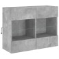 vidaXL TV-Wandschrank mit LED-Leuchten Betongrau 78,5x30x60,5 cm vidaXL TV-Wandschrank mit LED-Leuchten Betongrau 78,5x30x60,5 cm