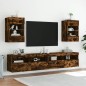 vidaXL TV-Wandschränke mit LED-Leuchten 2 Stk. Räuchereiche vidaXL TV-Wandschränke mit LED-Leuchten 2 Stk. Räuchereiche
