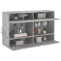 vidaXL TV-Wandschrank mit LED-Leuchten Betongrau 98,5x30x60,5 cm vidaXL TV-Wandschrank mit LED-Leuchten Betongrau 98,5x30x60,5 cm