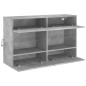 vidaXL TV-Wandschrank mit LED-Leuchten Betongrau 98,5x30x60,5 cm vidaXL TV-Wandschrank mit LED-Leuchten Betongrau 98,5x30x60,5 cm