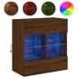 vidaXL TV-Wandschrank mit LED-Leuchten Braun Eichen-Optik vidaXL TV-Wandschrank mit LED-Leuchten Braun Eichen-Optik