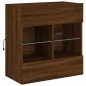 vidaXL TV-Wandschrank mit LED-Leuchten Braun Eichen-Optik vidaXL TV-Wandschrank mit LED-Leuchten Braun Eichen-Optik