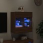 vidaXL TV-Wandschrank mit LED-Leuchten Braun Eichen-Optik vidaXL TV-Wandschrank mit LED-Leuchten Braun Eichen-Optik