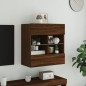 vidaXL TV-Wandschrank mit LED-Leuchten Braun Eichen-Optik vidaXL TV-Wandschrank mit LED-Leuchten Braun Eichen-Optik