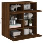 vidaXL TV-Wandschrank mit LED-Leuchten Braun Eichen-Optik vidaXL TV-Wandschrank mit LED-Leuchten Braun Eichen-Optik