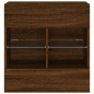 vidaXL TV-Wandschrank mit LED-Leuchten Braun Eichen-Optik vidaXL TV-Wandschrank mit LED-Leuchten Braun Eichen-Optik