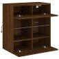vidaXL TV-Wandschrank mit LED-Leuchten Braun Eichen-Optik vidaXL TV-Wandschrank mit LED-Leuchten Braun Eichen-Optik