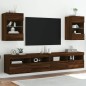 vidaXL TV-Wandschränke mit LED-Leuchten 2 Stk. Braun Eichen-Optik vidaXL TV-Wandschränke mit LED-Leuchten 2 Stk. Braun Eichen-Optik