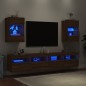 vidaXL TV-Wandschränke mit LED-Leuchten 2 Stk. Braun Eichen-Optik vidaXL TV-Wandschränke mit LED-Leuchten 2 Stk. Braun Eichen-Optik