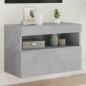 vidaXL TV-Wandschrank mit LED-Leuchten Betongrau 60x30x40 cm vidaXL TV-Wandschrank mit LED-Leuchten Betongrau 60x30x40 cm