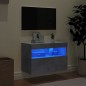 vidaXL TV-Wandschrank mit LED-Leuchten Betongrau 60x30x40 cm vidaXL TV-Wandschrank mit LED-Leuchten Betongrau 60x30x40 cm
