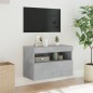 vidaXL TV-Wandschrank mit LED-Leuchten Betongrau 60x30x40 cm vidaXL TV-Wandschrank mit LED-Leuchten Betongrau 60x30x40 cm