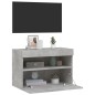 vidaXL TV-Wandschrank mit LED-Leuchten Betongrau 60x30x40 cm vidaXL TV-Wandschrank mit LED-Leuchten Betongrau 60x30x40 cm