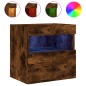 vidaXL TV-Wandschrank mit LED-Leuchten Räuchereiche 40x30x40 cm vidaXL TV-Wandschrank mit LED-Leuchten Räuchereiche 40x30x40 cm