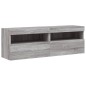vidaXL TV-Wandschränke mit LED-Leuchten 2 Stk. Grau Sonoma 60x30x40 cm vidaXL TV-Wandschränke mit LED-Leuchten 2 Stk. Grau Sonoma 60x30x40 cm