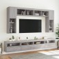 vidaXL TV-Wandschränke mit LED-Leuchten 2 Stk. Grau Sonoma 60x30x40 cm vidaXL TV-Wandschränke mit LED-Leuchten 2 Stk. Grau Sonoma 60x30x40 cm