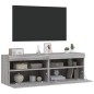 vidaXL TV-Wandschränke mit LED-Leuchten 2 Stk. Grau Sonoma 60x30x40 cm vidaXL TV-Wandschränke mit LED-Leuchten 2 Stk. Grau Sonoma 60x30x40 cm