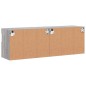 vidaXL TV-Wandschränke mit LED-Leuchten 2 Stk. Grau Sonoma 60x30x40 cm vidaXL TV-Wandschränke mit LED-Leuchten 2 Stk. Grau Sonoma 60x30x40 cm
