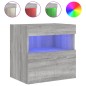 vidaXL TV-Wandschränke mit LED-Leuchten 2 Stk. Grau Sonoma 40x30x40 cm vidaXL TV-Wandschränke mit LED-Leuchten 2 Stk. Grau Sonoma 40x30x40 cm