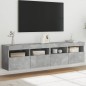 vidaXL TV-Wandschränke mit LED-Leuchten 2 Stk. Betongrau 80x30x40 cm vidaXL TV-Wandschränke mit LED-Leuchten 2 Stk. Betongrau 80x30x40 cm