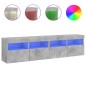 vidaXL TV-Wandschränke mit LED-Leuchten 2 Stk. Betongrau 80x30x40 cm vidaXL TV-Wandschränke mit LED-Leuchten 2 Stk. Betongrau 80x30x40 cm