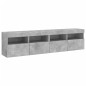 vidaXL TV-Wandschränke mit LED-Leuchten 2 Stk. Betongrau 80x30x40 cm vidaXL TV-Wandschränke mit LED-Leuchten 2 Stk. Betongrau 80x30x40 cm