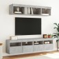 vidaXL TV-Wandschränke mit LED-Leuchten 2 Stk. Betongrau 80x30x40 cm vidaXL TV-Wandschränke mit LED-Leuchten 2 Stk. Betongrau 80x30x40 cm
