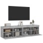 vidaXL TV-Wandschränke mit LED-Leuchten 2 Stk. Betongrau 80x30x40 cm vidaXL TV-Wandschränke mit LED-Leuchten 2 Stk. Betongrau 80x30x40 cm