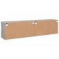 vidaXL TV-Wandschränke mit LED-Leuchten 2 Stk. Betongrau 80x30x40 cm vidaXL TV-Wandschränke mit LED-Leuchten 2 Stk. Betongrau 80x30x40 cm
