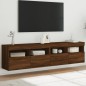 vidaXL TV-Wandschränke mit LED-Leuchten 2 Stk. Braun Eichen-Optik vidaXL TV-Wandschränke mit LED-Leuchten 2 Stk. Braun Eichen-Optik