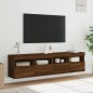 vidaXL TV-Wandschränke mit LED-Leuchten 2 Stk. Braun Eichen-Optik vidaXL TV-Wandschränke mit LED-Leuchten 2 Stk. Braun Eichen-Optik