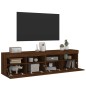 vidaXL TV-Wandschränke mit LED-Leuchten 2 Stk. Braun Eichen-Optik vidaXL TV-Wandschränke mit LED-Leuchten 2 Stk. Braun Eichen-Optik